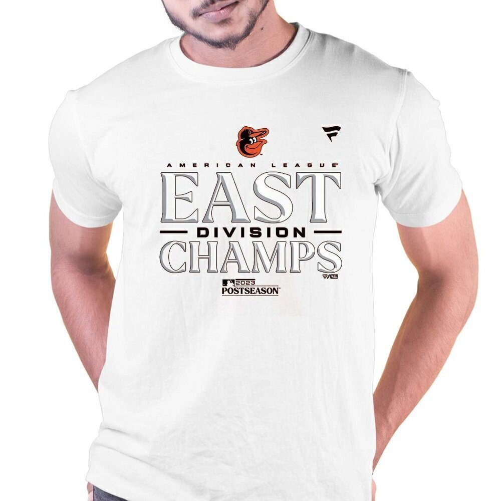 Baltimore Orioles 223 AL East Champions T-Shirt Locker Room Fan Tee .